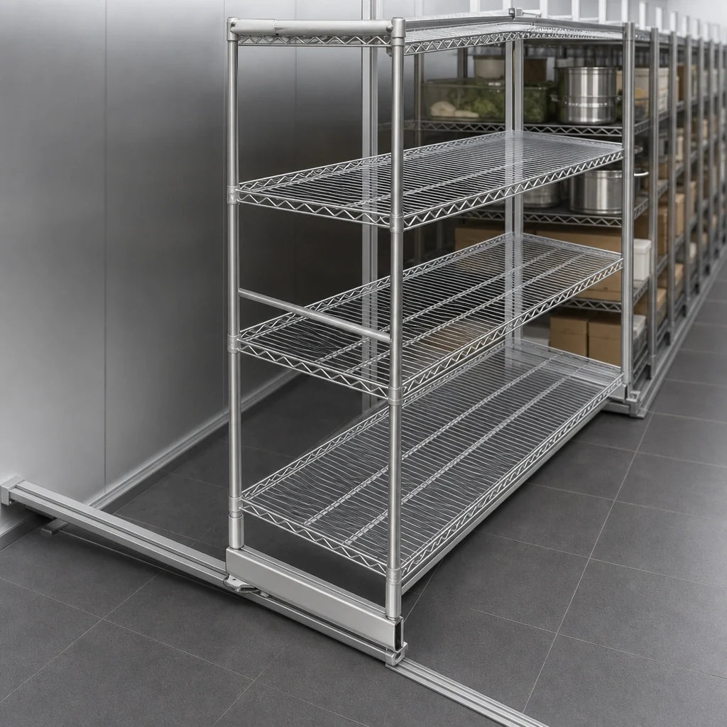 Eagle Group Floor-Trak SDFT-15 Single-Deep Floor Track Kit for Wire Shelving, 15 Ft., Anodized Aluminum
