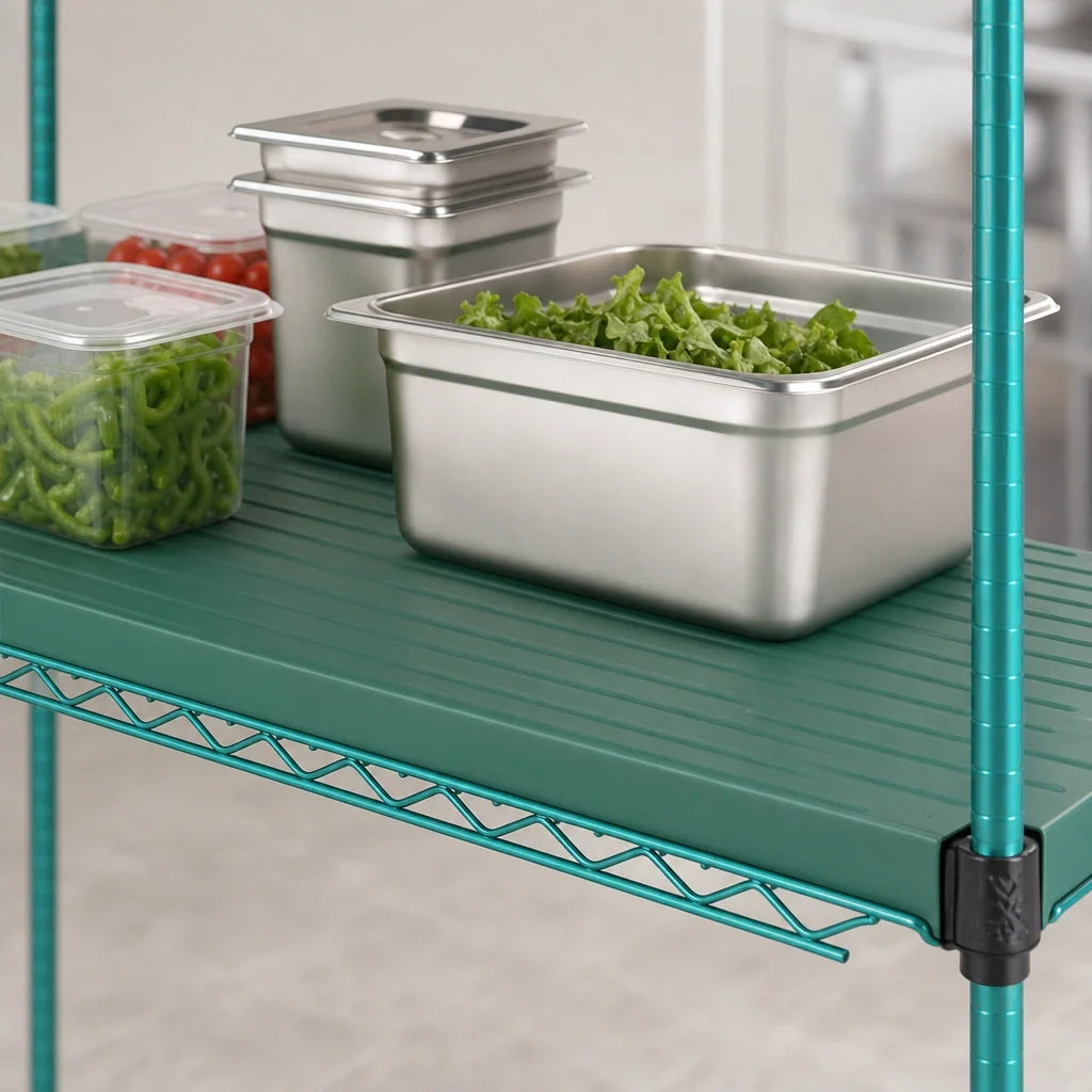 Eagle Group QuadPlus QPF-QA2430VG-GS Solid Polymer Shelf Mat with Wire Frame, 30 x 24 in, Green, Antimicrobial Case of 4