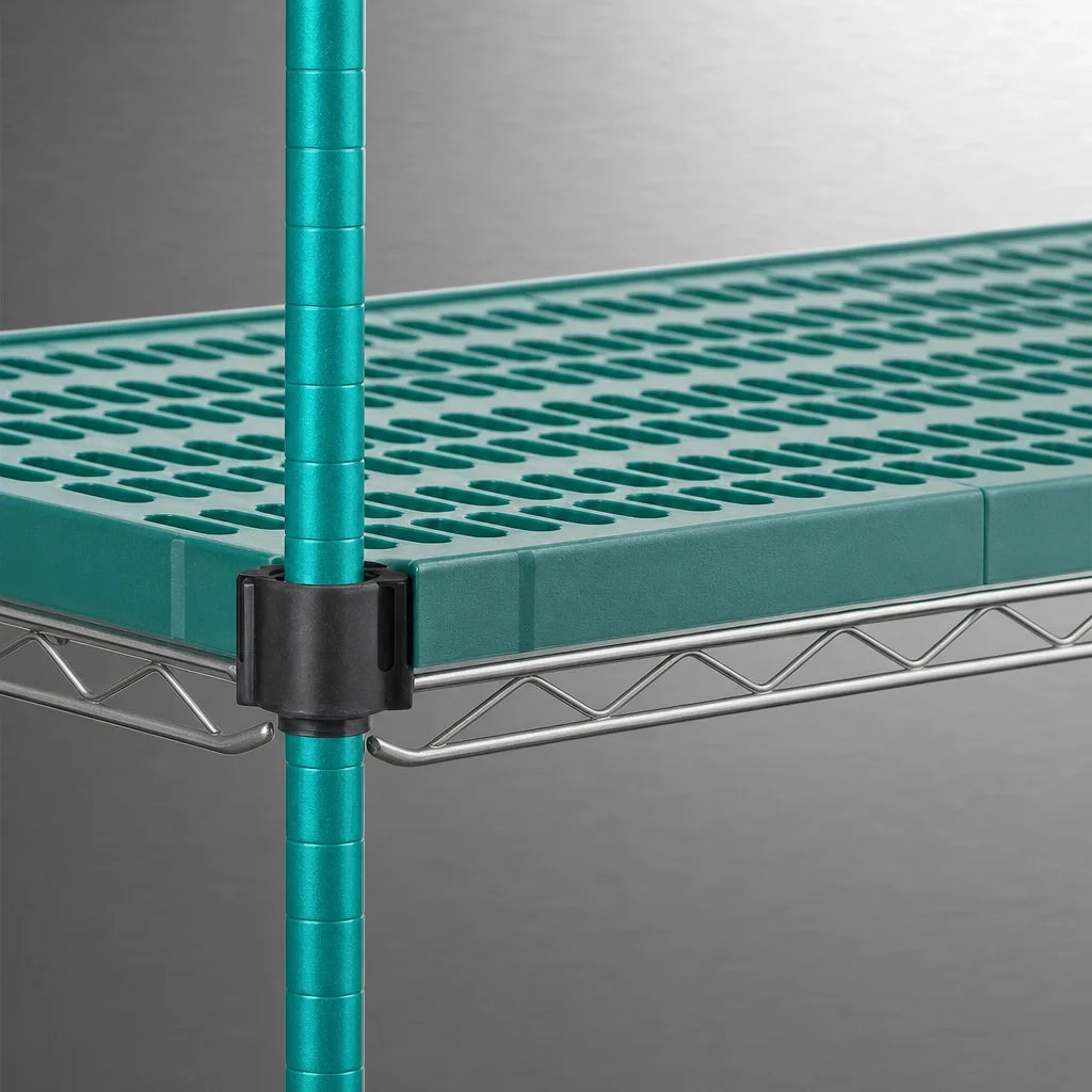 Eagle Group QuadPlus QPF-QA1848E-GL-X 48 x 18 Inch Vented Green Polymer Shelf Mat with Wire Frame Case of 4