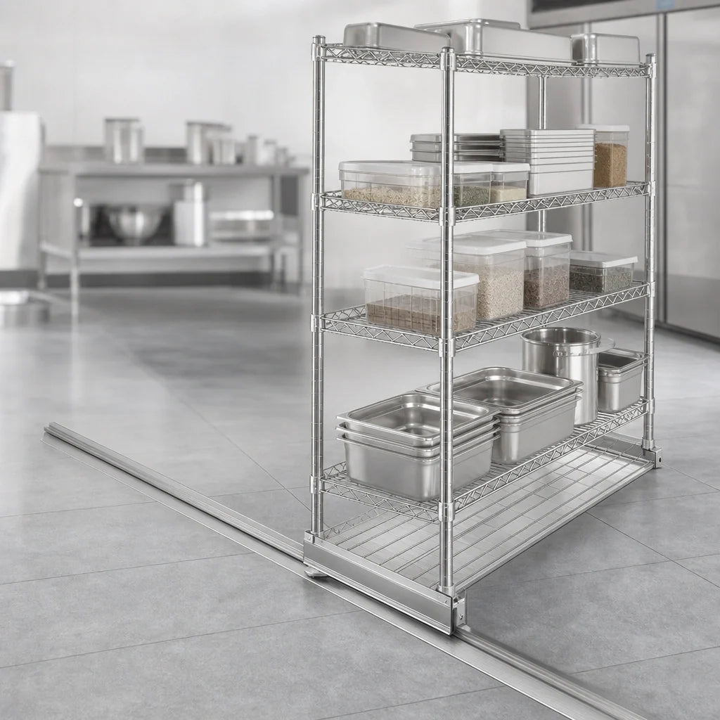 Eagle Group Floor-Trak SDFT-29 Single-Deep 29-Ft. Anodized Aluminum Floor Track Kit for Wire Shelving