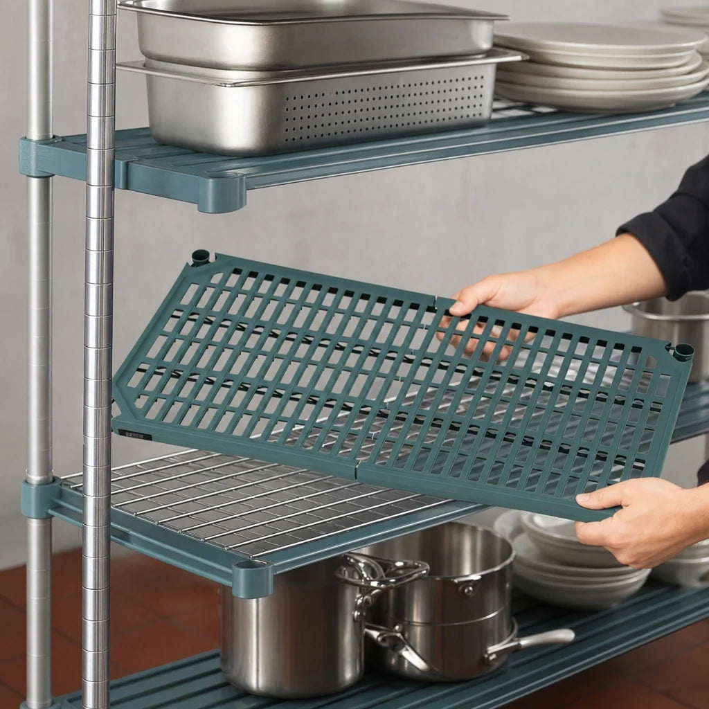 Quantum 2148WPM 48 x 21-Inch Removable Polymer Shelf Mat for Wire Shelves, Dishwasher Safe, Green Epoxy Finish
