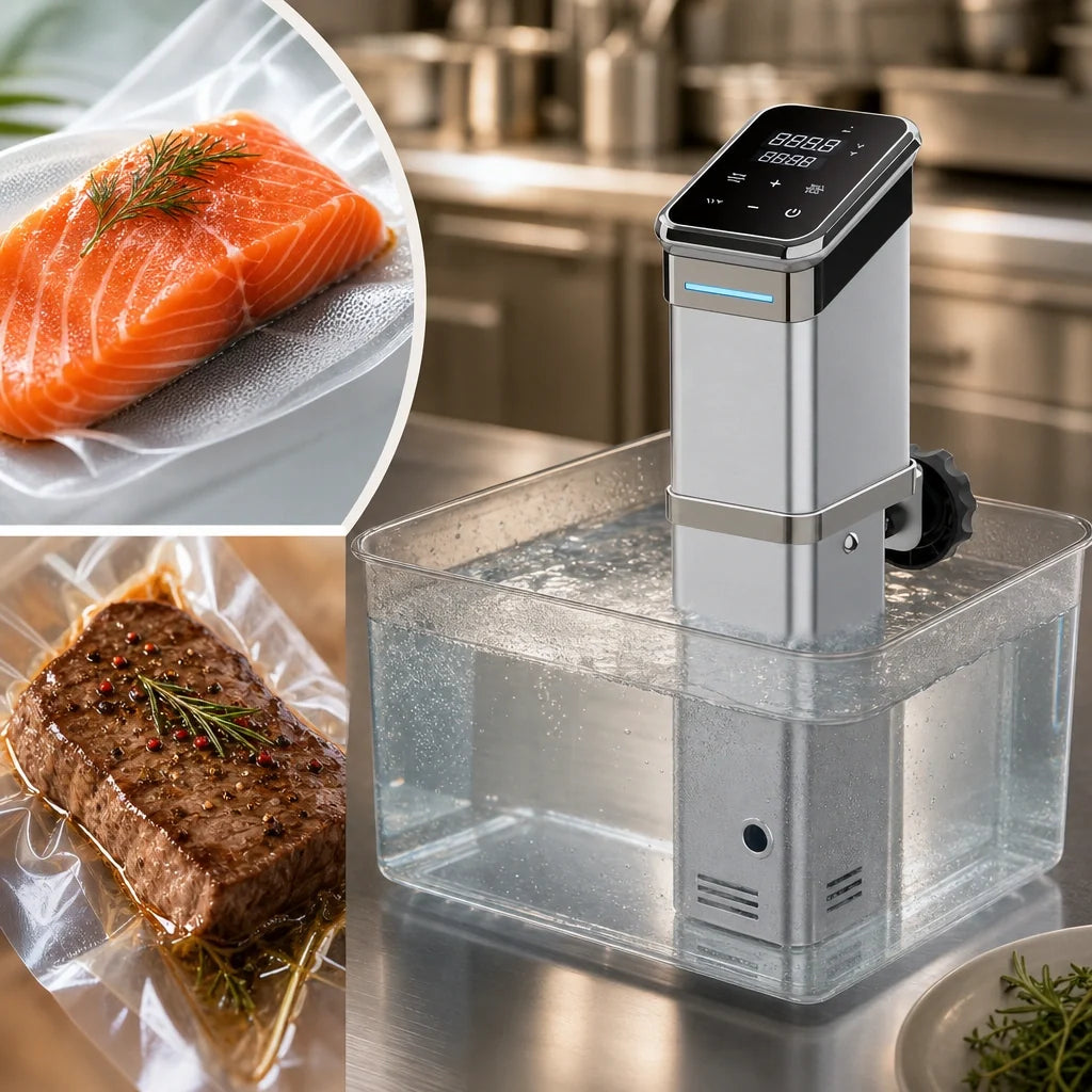 Eurodib USA SVPRO Compact Immersion Circulator, 1200W, 5–95°C Temperature Range, 40-Liter Container Capacity