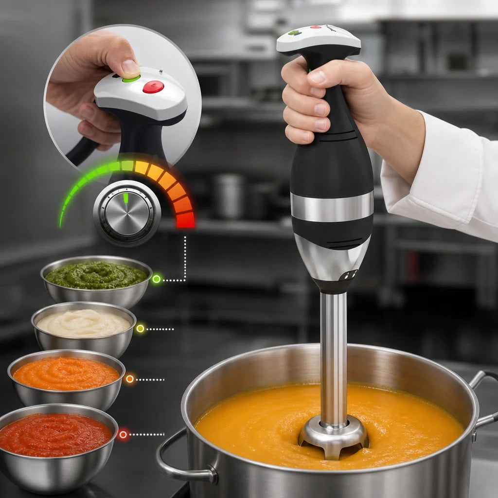 Eurodib USA Dito Sama 602232 Portable Variable-Speed Immersion Blender, 18-Inch Shaft, 350W