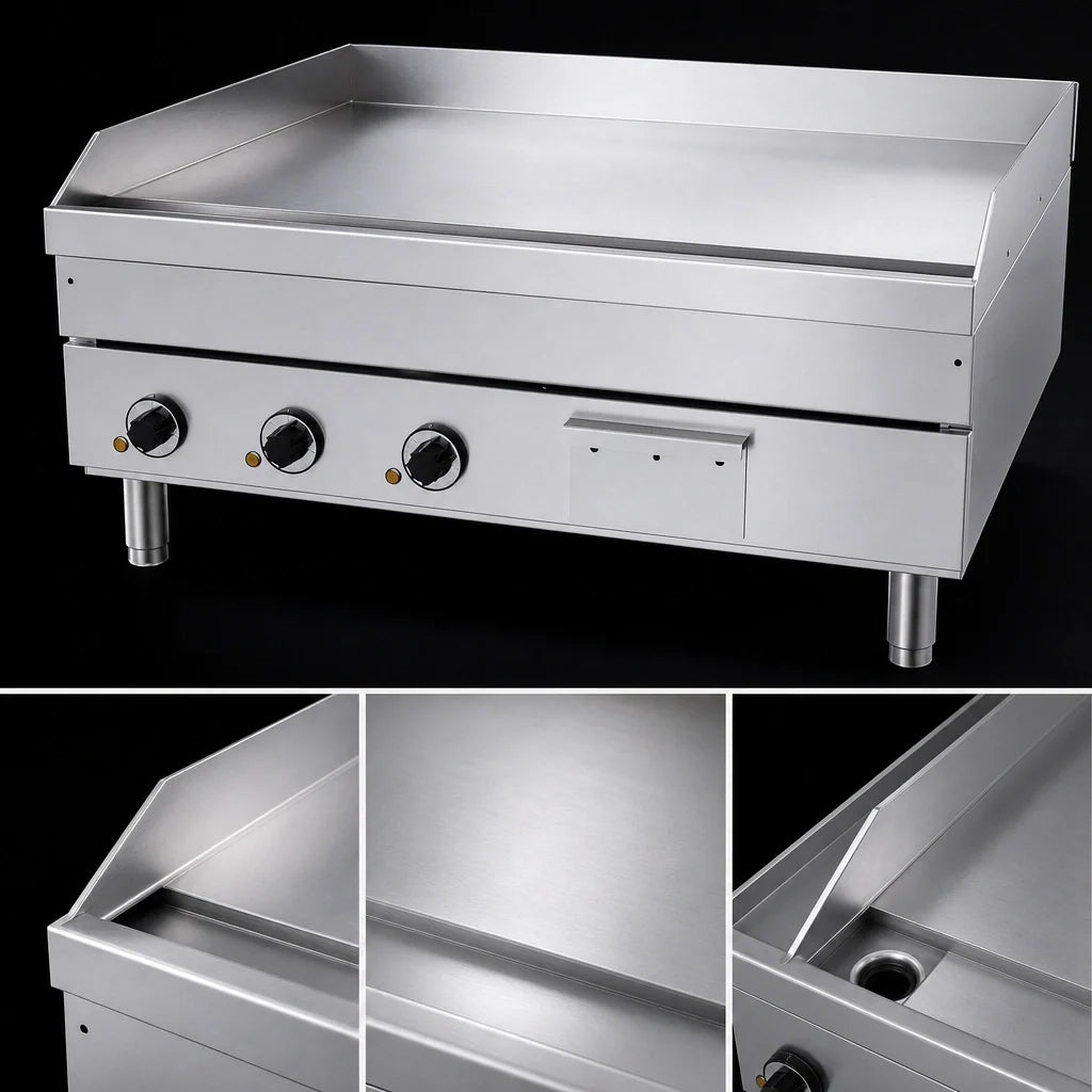 Garland E24 Series E24-36G 36-Inch Electric Countertop Griddle with Smooth Steel Plate and Thermostatic Controls