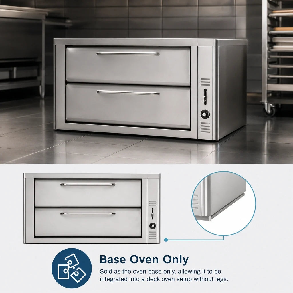 Blodgett (Middleby) 981 BASE Gas Deck Oven Base, 2 Compartments, 42 x 32-Inch Deck, Stainless Steel Exterior