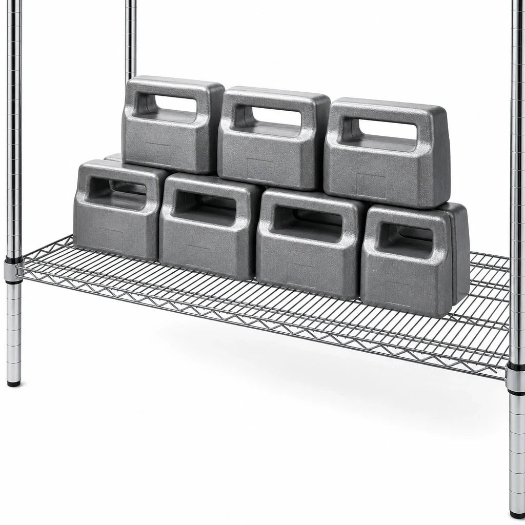 Quantum 2472CHD Heavy-Duty Chrome Wire Shelf, 72"W x 24"D, 1,000 lb. Capacity, NSF