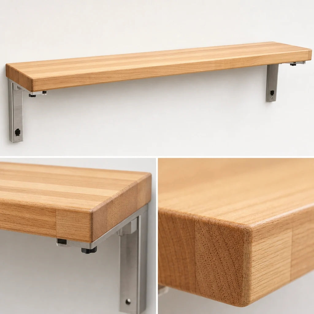 Eagle Group WB-DB-HT3 Hardwood Carving Station Cutting Board with Drop Brackets, 48" W x 8" D x 1-1/4" Thick
