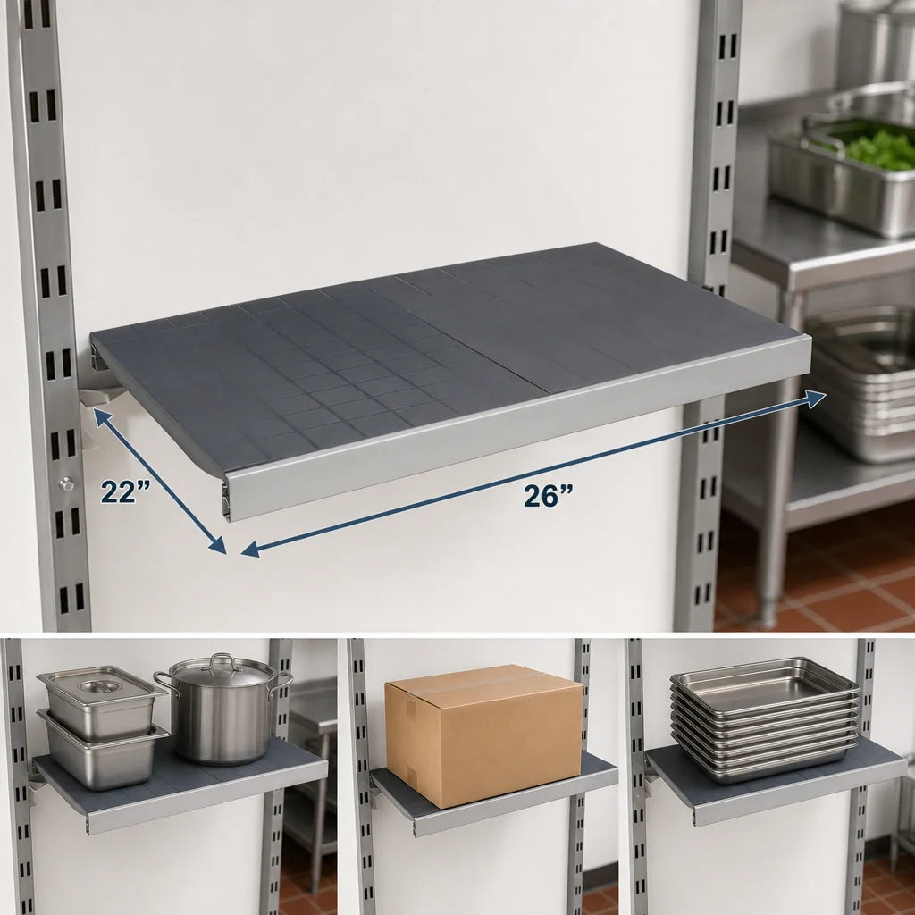 Fermod Fermostock 64272EX-R1 Horizontal Solid Polymer Shelf, 26 x 22 Inches, 800 lb Capacity