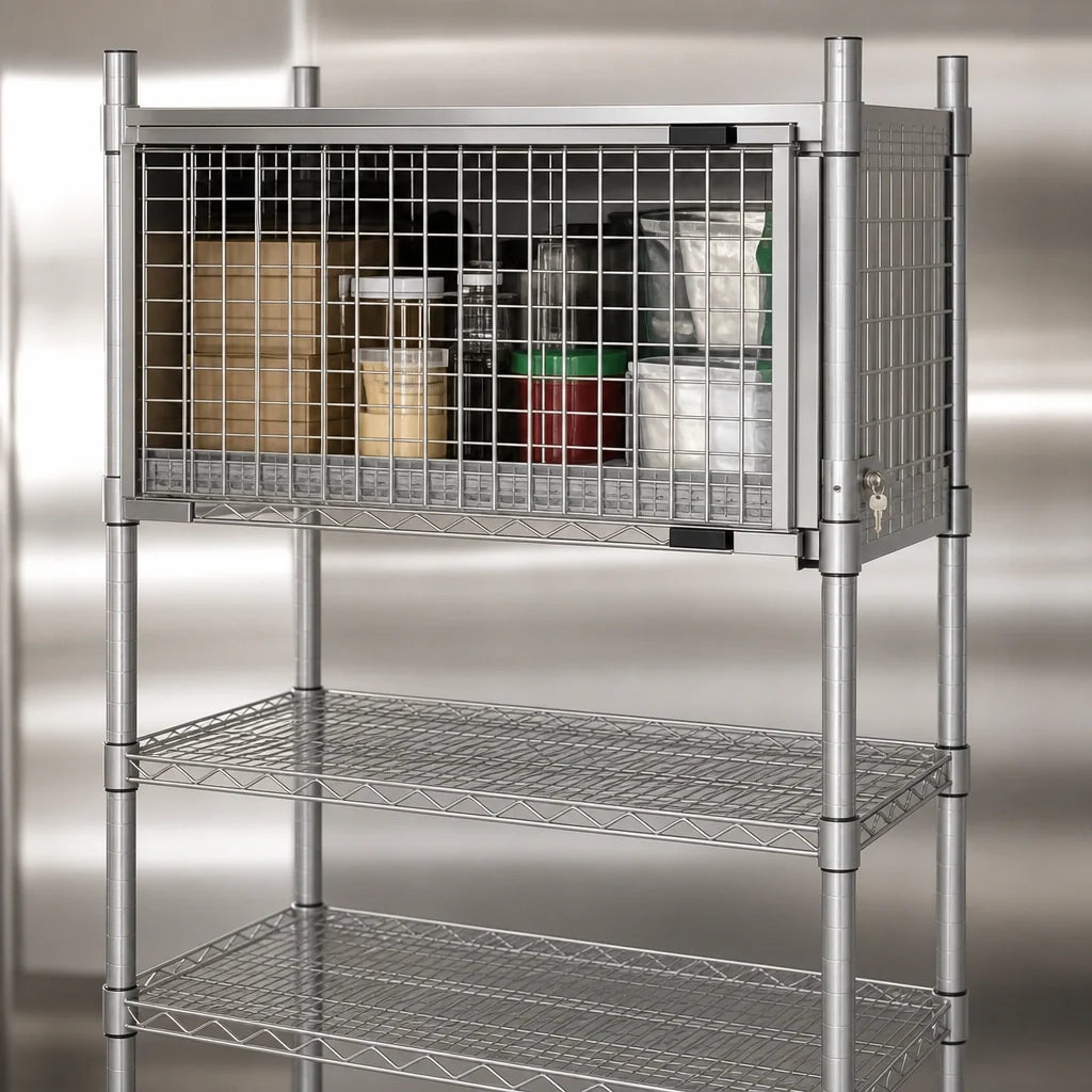 Eagle Group SECM1830FS Stainless Steel Security Enclosure Kit with Flip-Up Door, 30"W x 18"D