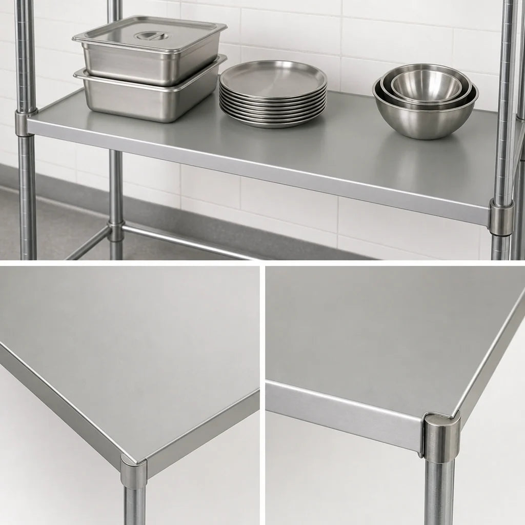 Eagle Group Valu-Master SS1830V Solid Galvanized Steel Shelf, 30 x 18 Inches, Gray Epoxy Finish, 600 lb. Capacity Case of 4