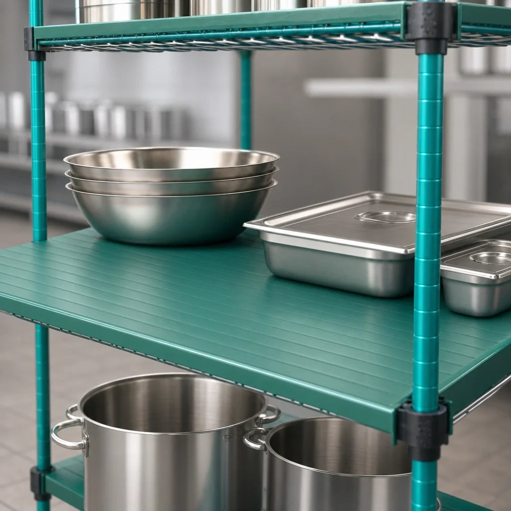 Eagle Group QuadPlus QPF-QA1830E-GS 30"W x 18"D Solid Green Polymer Shelf Mat with Antimicrobial Protection Case of 4