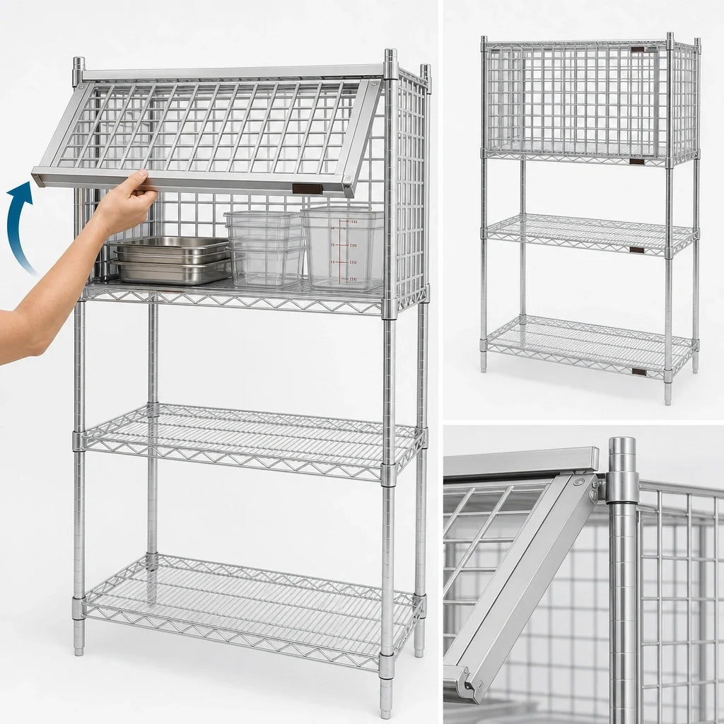 Eagle Group SECM2436FS 36"W x 24"D Stainless Steel Security Enclosure Kit with Flip-Up Door