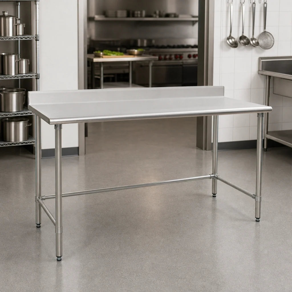 Eagle Group BlendPort® BPT-3072STB-BS 430 Stainless Steel Work Table with 4-1/2-Inch Backsplash, 72 x 30 Inches