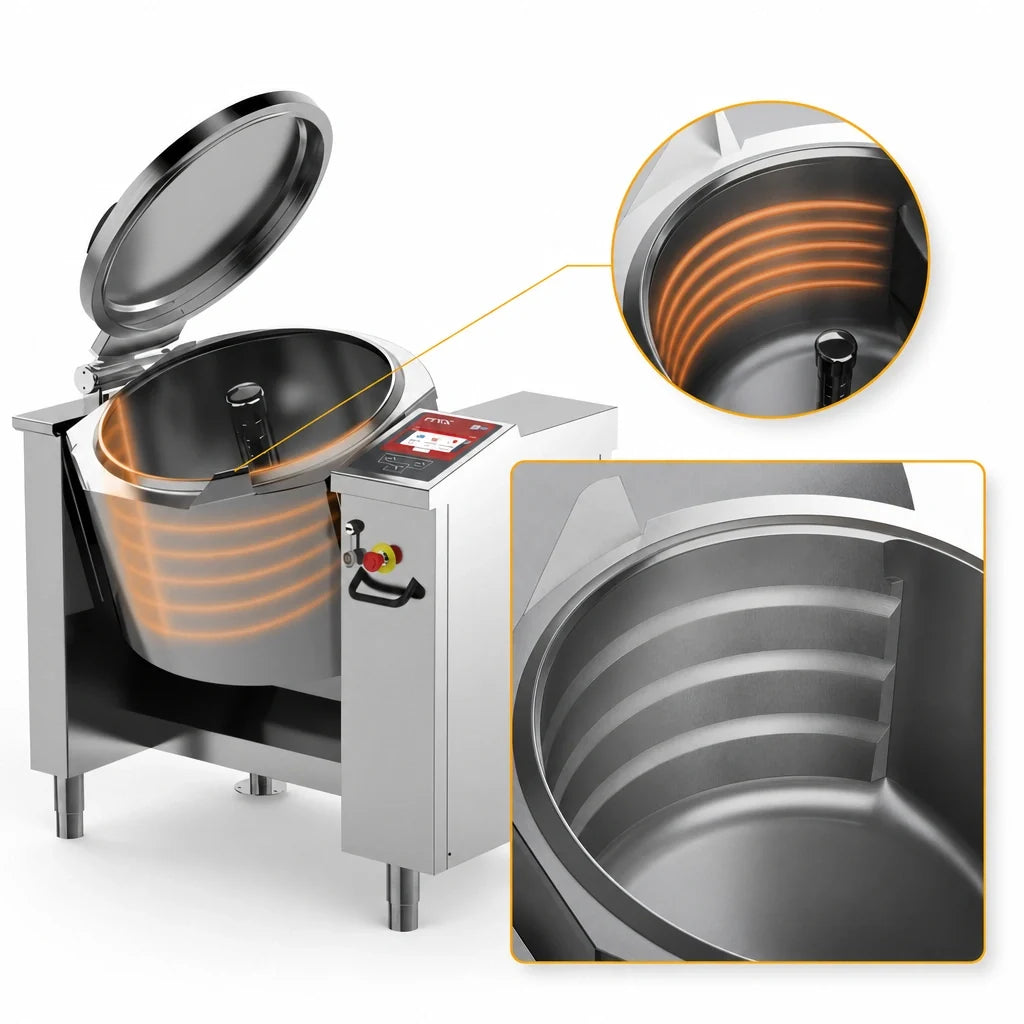 Firex (Middleby) Cucimix UCBTE018CV1 Electric Tilting Skillet Braising Pan, 18-Gallon, Console Base, Power Tilt
