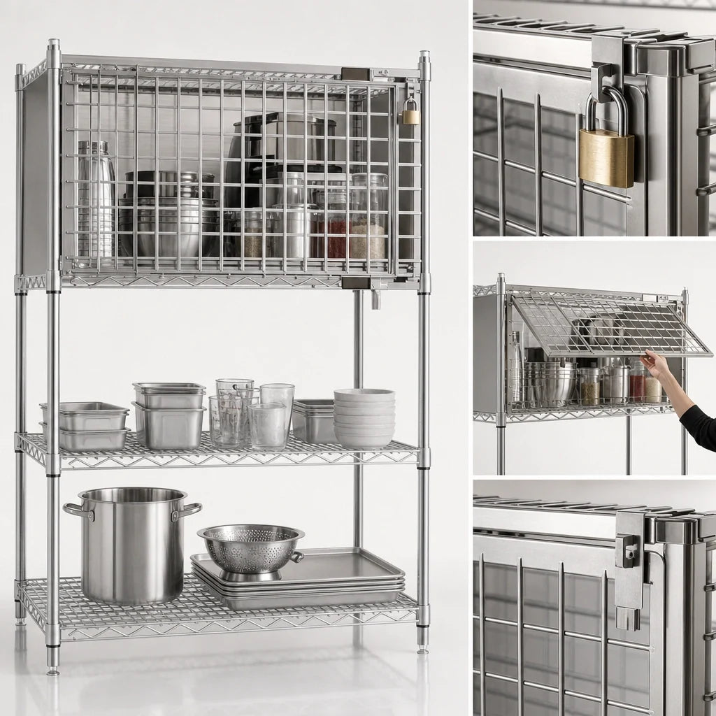Eagle Group SECM1836FS Stainless Steel Security Enclosure Kit with Flip-Up Door, 36 x 18 Inches