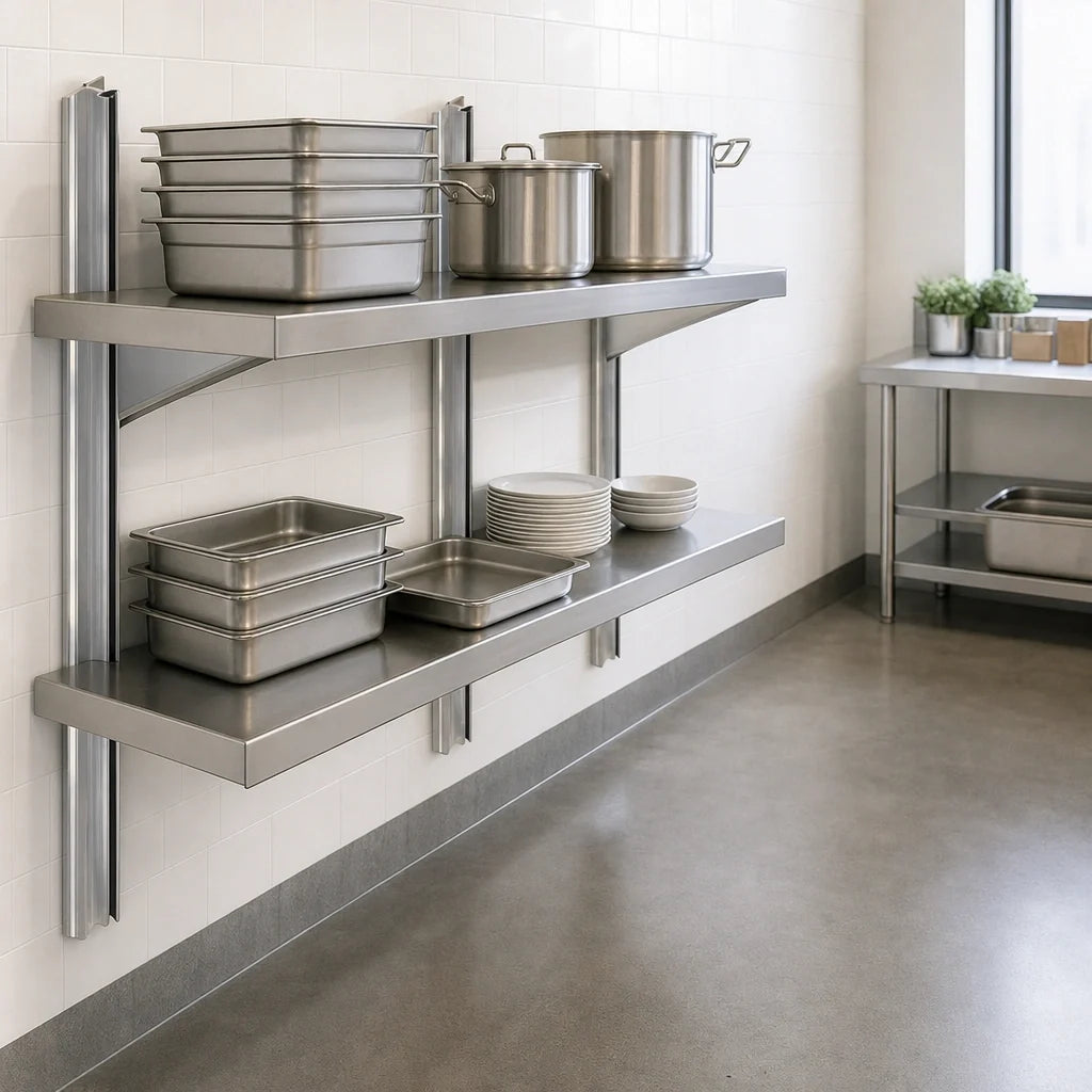 Eagle Group MMU/A-8 Wall-Mounted Cantilever Shelving Upright, 96"H, 14-Gauge Aluminum