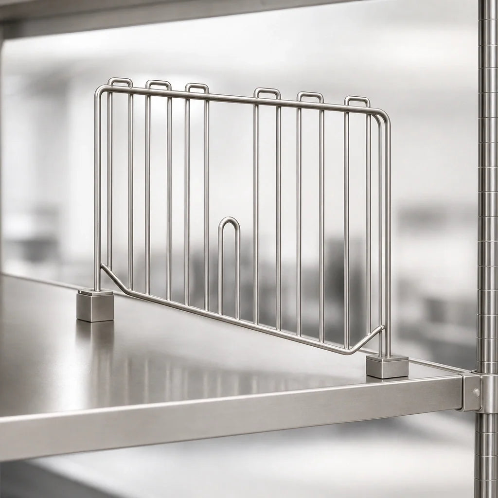 Eagle Group SSD36-S Solid Shelf Divider, 36"W x 8"H, Stainless Steel