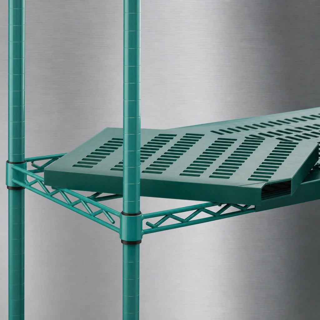 Eagle Group QuadPlus QPF-2436E-GS-X 36 x 24 Inch Solid Green Polymer Shelf Mat with Wire Frame Case of 4