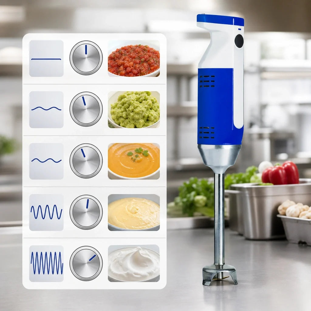Dynamic USA MiniPro MX070.11 Hand-Held Variable-Speed Immersion Blender, 6.5-Inch Detachable Stainless Steel Shaft, 4 Titanium Blades