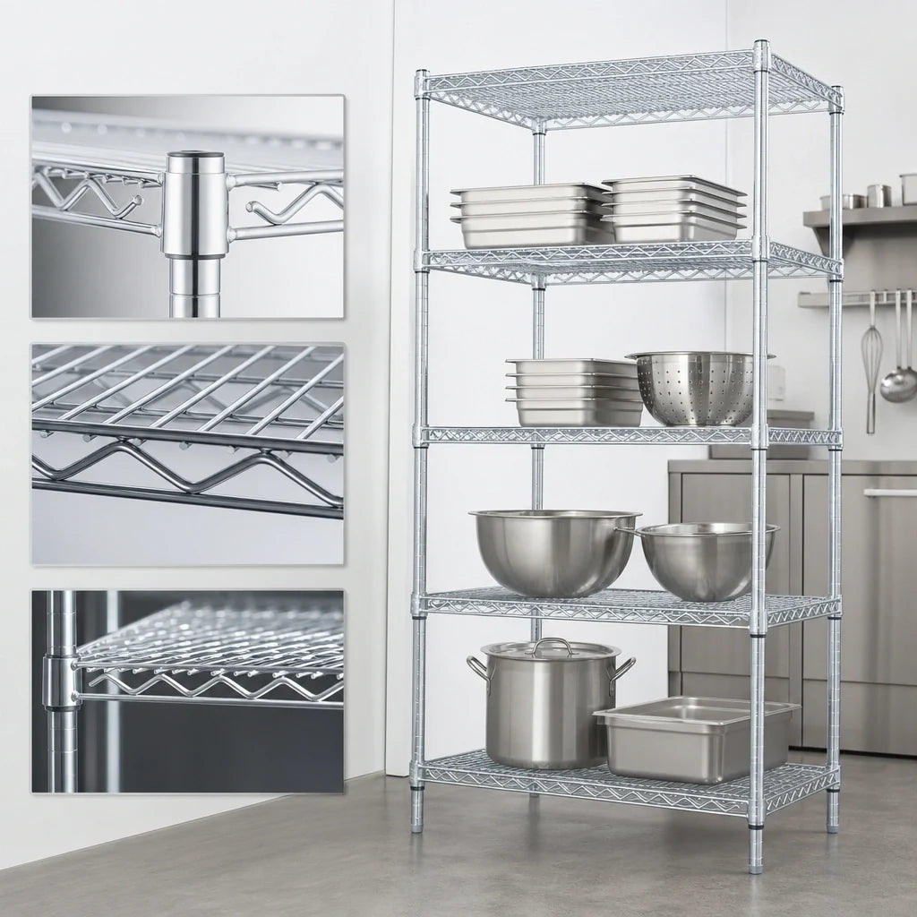 Eagle Group EAGLEbrite S4-74-2424Z 4-Tier Starter Wire Shelving Unit, 24 x 24 x 74 Inches, Zinc Finish