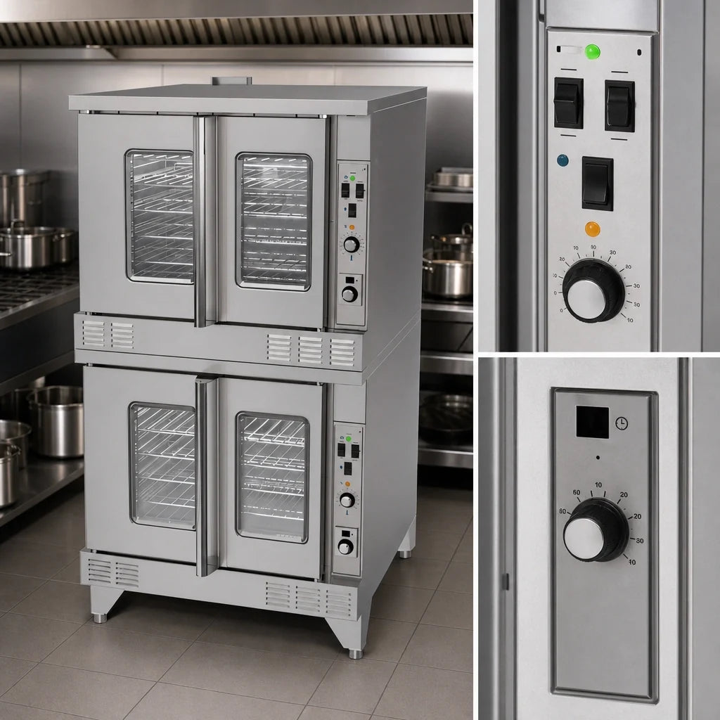 Garland US Range Summit Ovens SUMG-200 Full-Size Double-Deck Gas Convection Oven with Solid-State Controls and Porcelain Interior