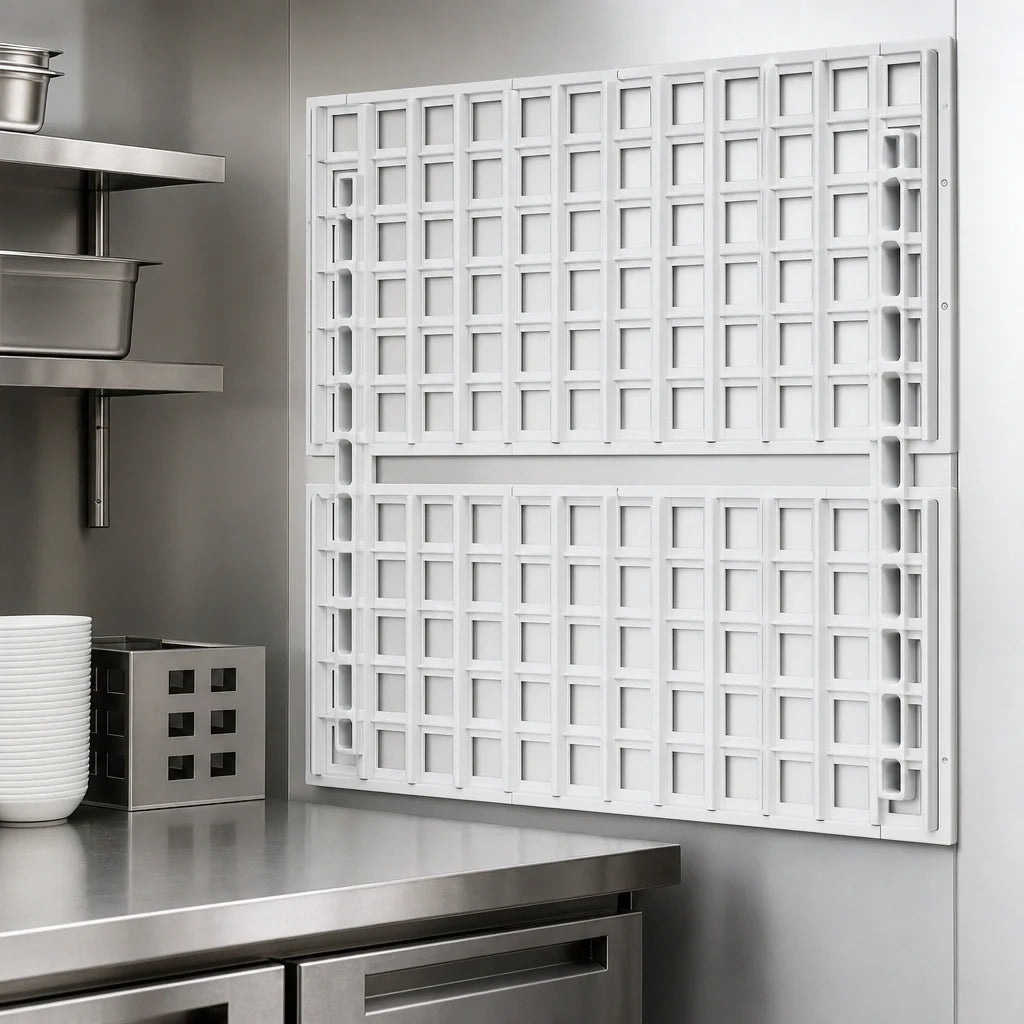 Eagle Group WalStor WM2484 Modular Wall System Wall Mat, 84 x 24 Inches, 3 x 3 Grid, EAGLEbrite Zinc Finish