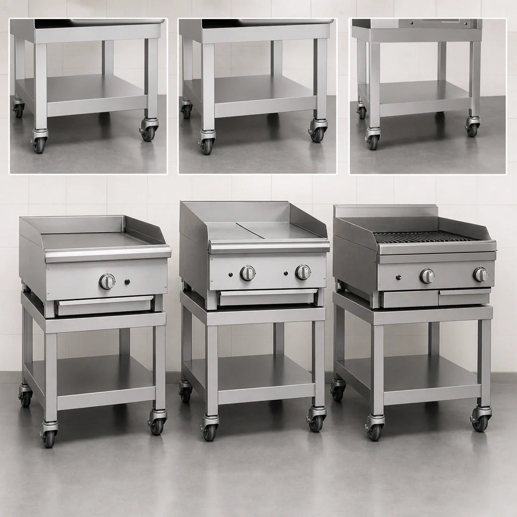 Garland Designer SS-CSD-15 15-Inch Stainless Steel Equipment Stand with Open Base and Undershelf