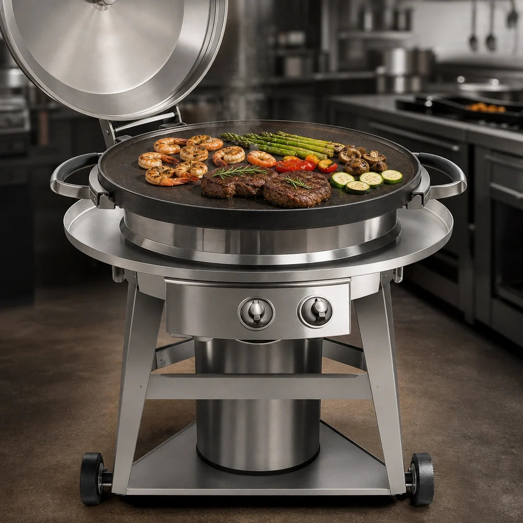 Evo Professional Wheeled Cart Outdoor Propane Gas Display Cooking Station