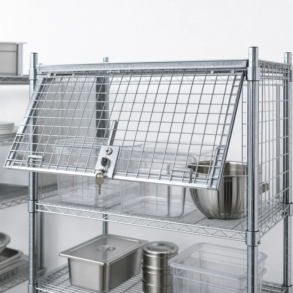 Eagle Group EAGLEbrite SECM1836FZ Security Cage Enclosure Kit, Flip-Up Door, Zinc Finish, 36"W x 18"D