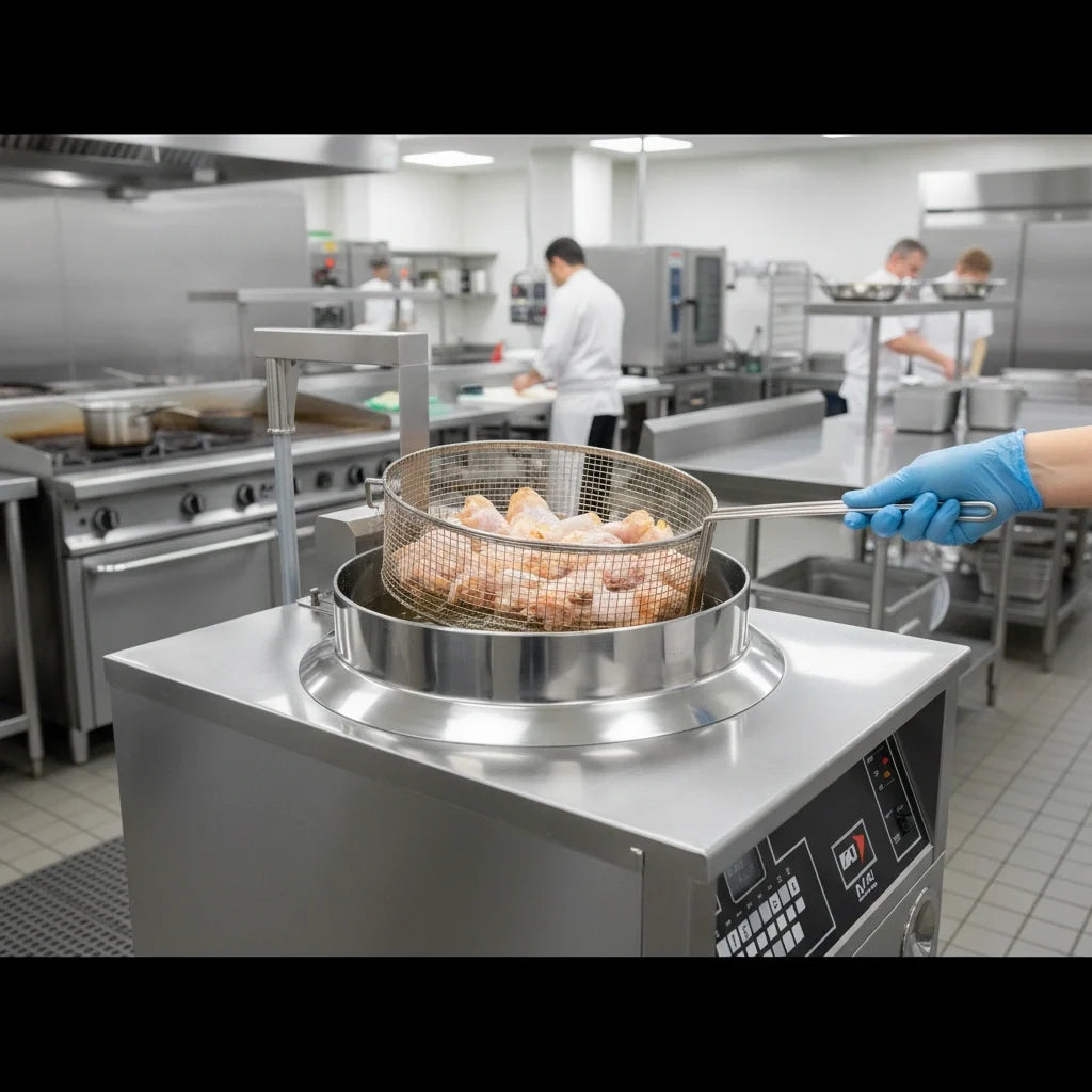 BKI (Middleby) BLF-FC Electric Floor Deep Fryer with Auto-Lift, Computer Controls, 75 lb. Oil Capacity