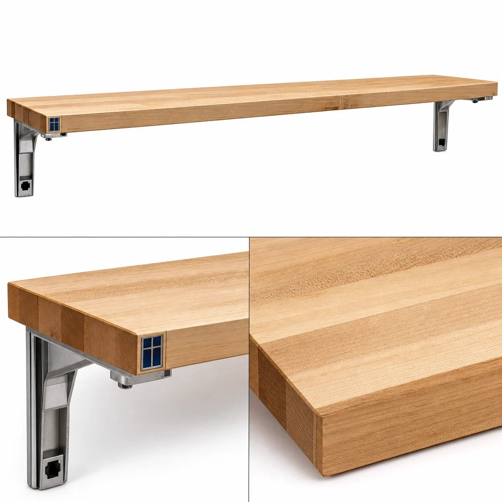 Eagle Group WB-DB-HT5 Laminated Hardwood Cutting Board with Drop Brackets, 79 x 8 x 1-1/4 Inch