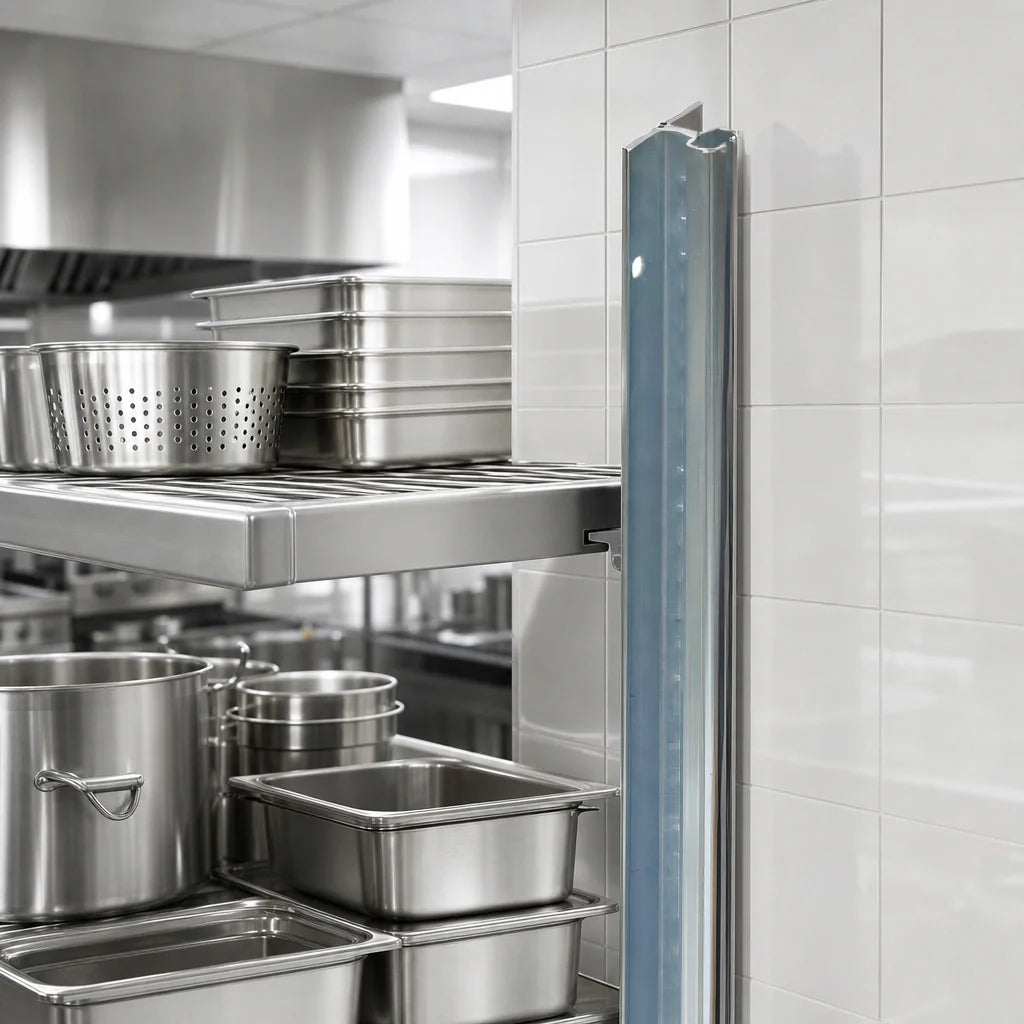 Eagle Group MMNSU/A-10 120-Inch NSF Aluminum Wall-Mounted Cantilever Shelving Upright