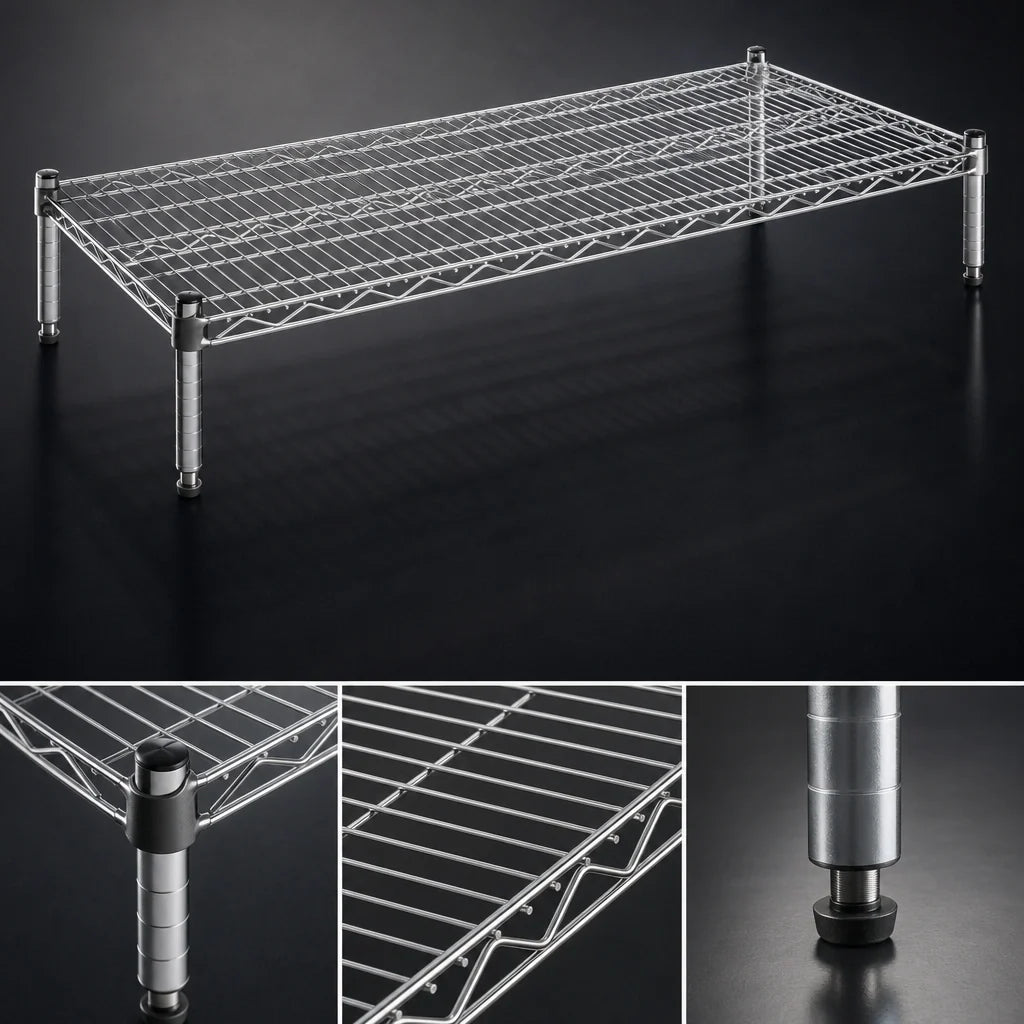 Eagle Group PF2430-C Chrome Wire Dunnage Platform, 30 x 24 x 14 in., 600 lb. Capacity, NSF