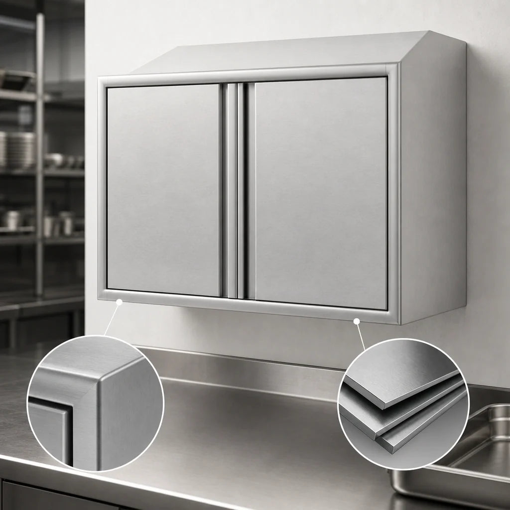 Eagle Group WCH-54 Wall-Mounted 304 Stainless Steel Cabinet, 54 x 15 x 28 Inches, Hinged Doors, Fixed Shelf
