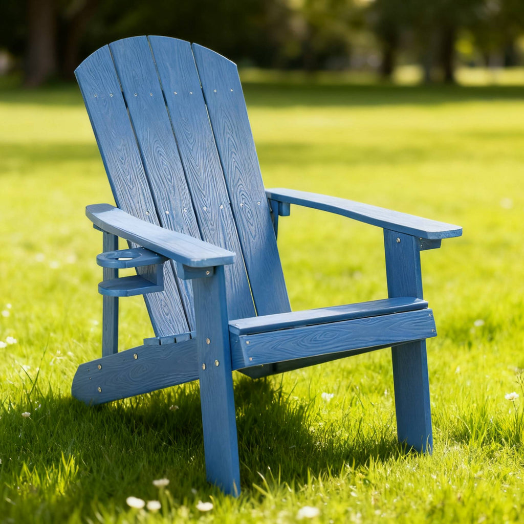 Outdoor Lounge Chair with Cup Holder - HIPS Material