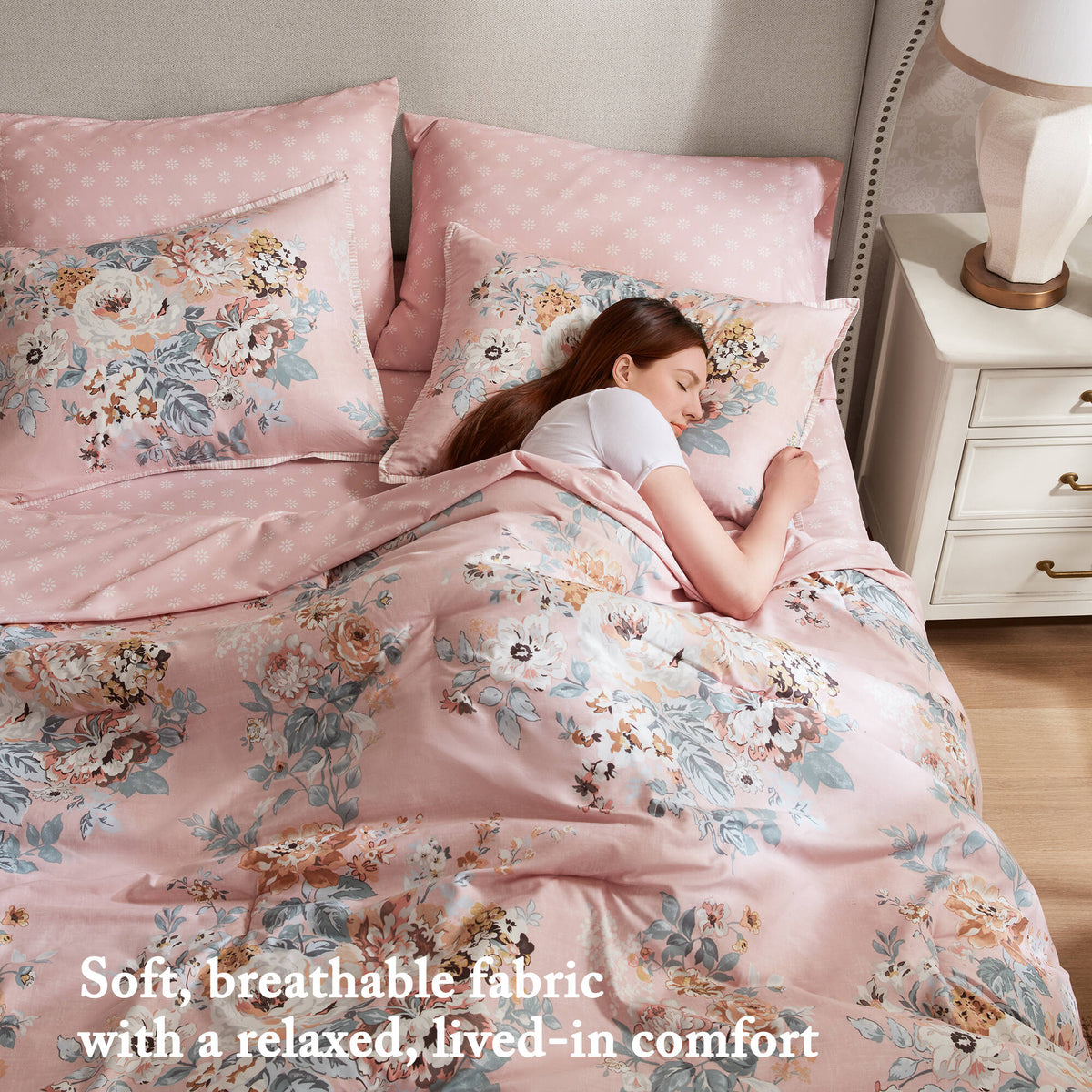 7-Piece Queen Floral Print Bedding Collection