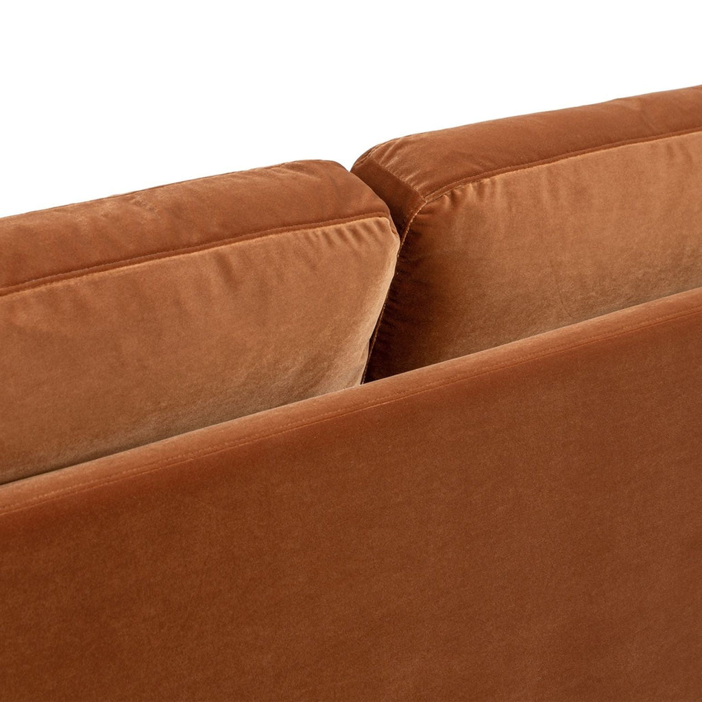 Modern Farmhouse Sofa with Removable Cushions - Dark Green or Orange
