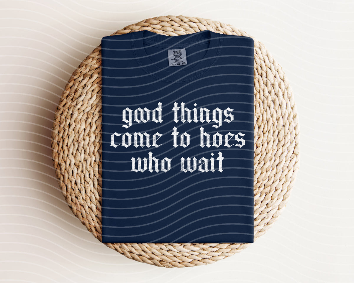Good Things Come to Hoes Who Wait Graphic Tee