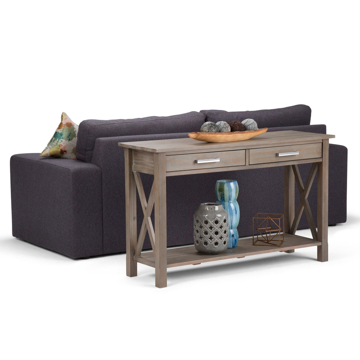 Handcrafted Console Table with Drawer Storage - Multiple Colors