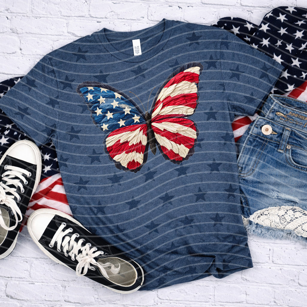 Flag Butterfly Graphic Tee