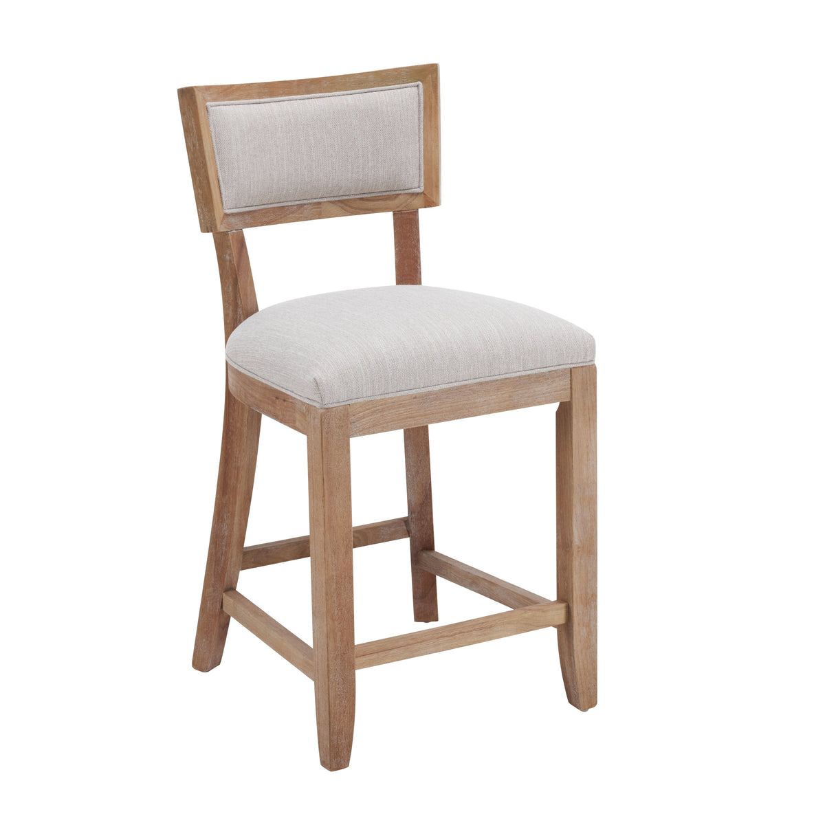 26.5" Upholstered Counter Stools Set of 2 with Comfy Back