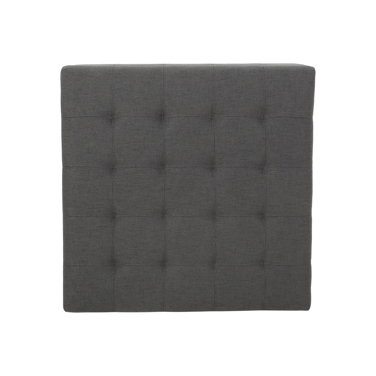 Upholstered Tufted Fabric Storage Ottoman with Hidden Storage - Dark Gray