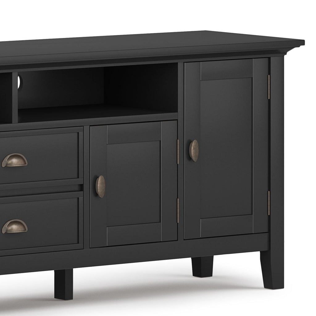 Handcrafted TV Media Stand with Adjustable Shelves - Multiple Colors