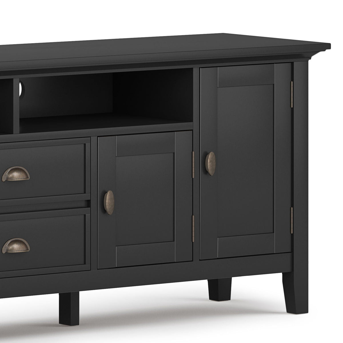 Handcrafted TV Media Stand with Adjustable Shelves - Multiple Colors