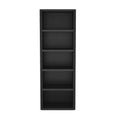 Open Bookcase with Adjustable Shelves - 79" High - Black, Light Brown, Dark Brown