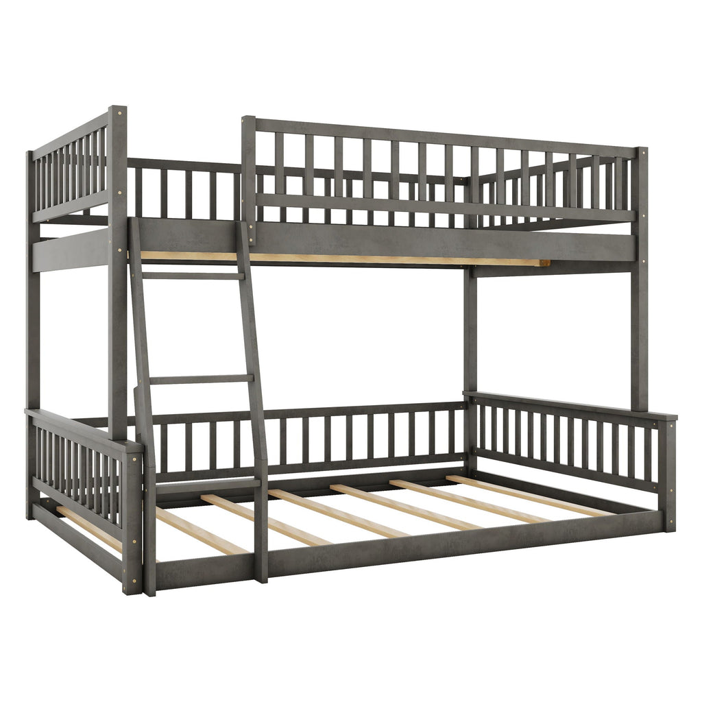 Bunk Bed With Ladder And Guardrails