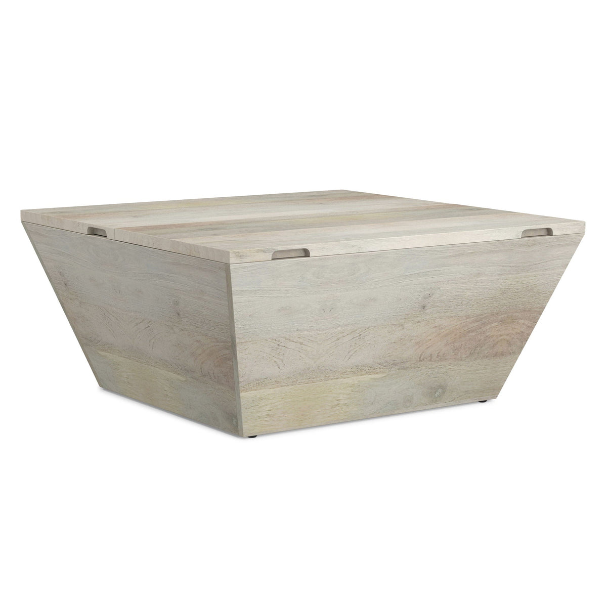 Handcrafted Square Coffee Table with Brass Trim - Multiple Finishes