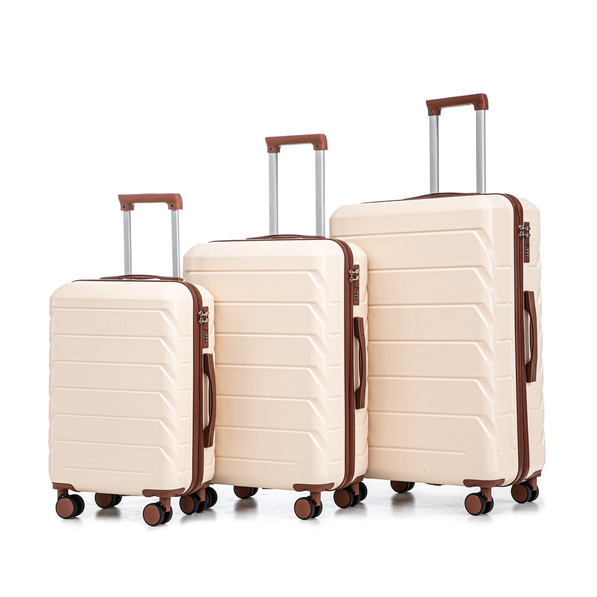 3 Pieces Set Spinner Wheel Luggage With Combination Lock