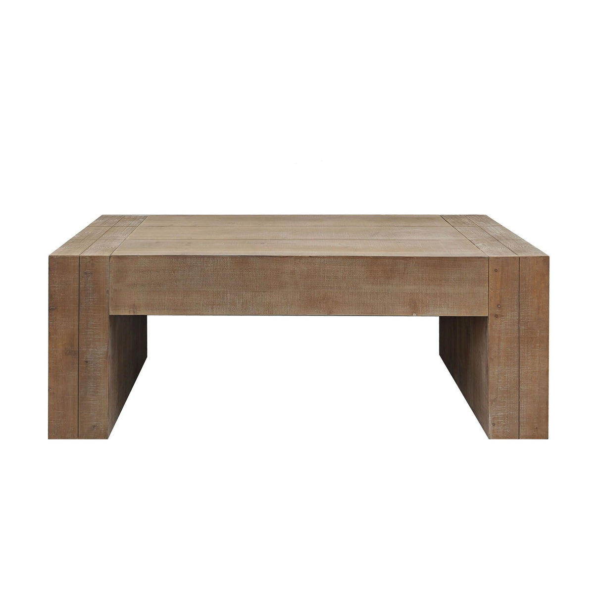 Minimalist Rectangular Center Table for Living Room with Wood Construction - Light Brown or Black