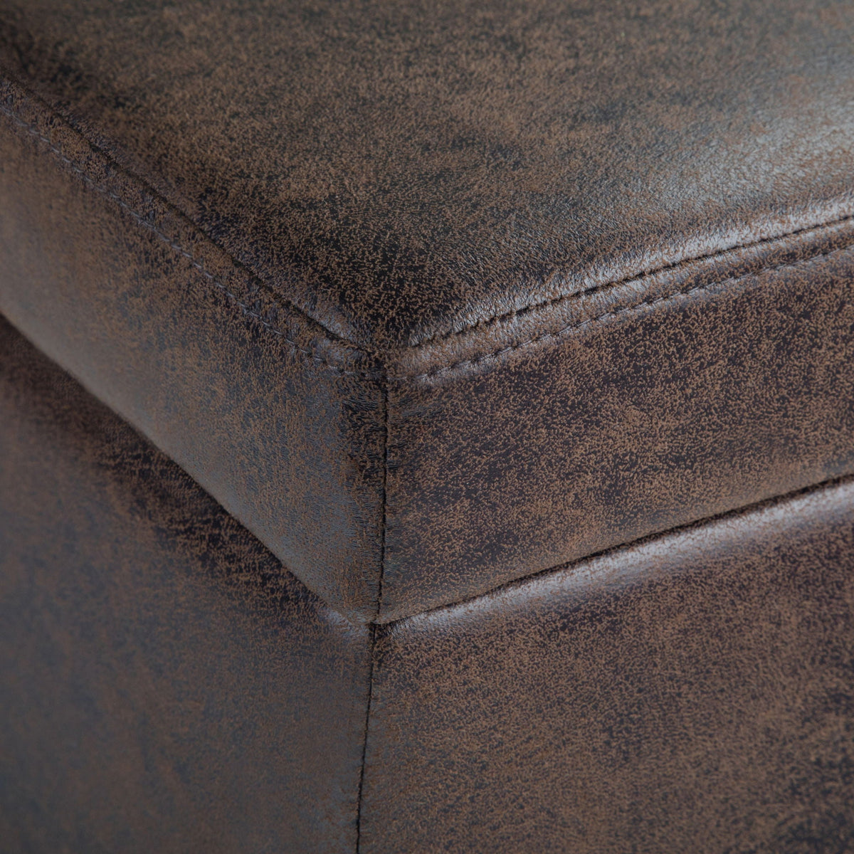 Avalon Contemporary Storage Ottoman Bench with Large Storage - Black, Dark Brown, Dark Gray